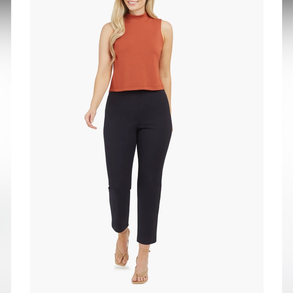NEW Spanx On The Go Slim Straight Ankle Pants Navy Size Medium